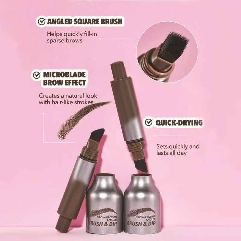 3D Dye Eyebrow Pencil Hairline Anti-Smudge Waterproof Long Lasting Black Brown Large Brush Natural Wild Eyebrow Enhancers Cream