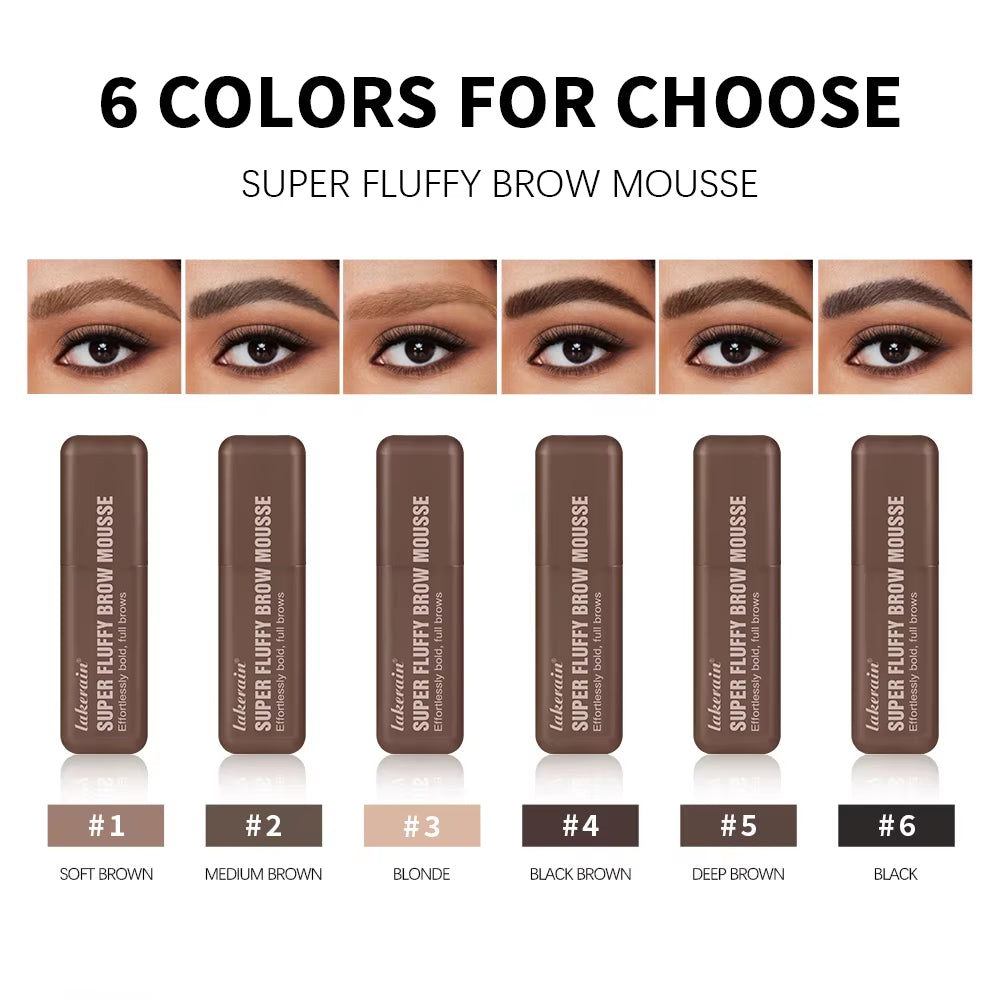 Superfluff Volumizing Brow Mousse Tint for Eyebrows Tinted Brow Gel Brown Long Lasting Waterproof Eyebrow Tattoo Dye Cosmetics